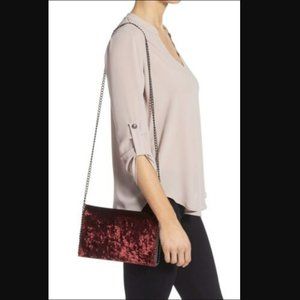 Nordstrom Chelsea28 Velvet & Chain Clutch